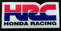 HONDA RACING STICKER «HRC» 3 X 1 3/8″ GLOSSY THICK WATERPROOF OUTDOOR