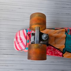 Unbranded Penny Cruiser Skateboard Unisex OS Multi Color Pop Art Graphic Lights