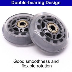 BENLIUDH Inline Skate Wheels with Bearings, 3 Inch Roller 3inch-4pcs, Silver
