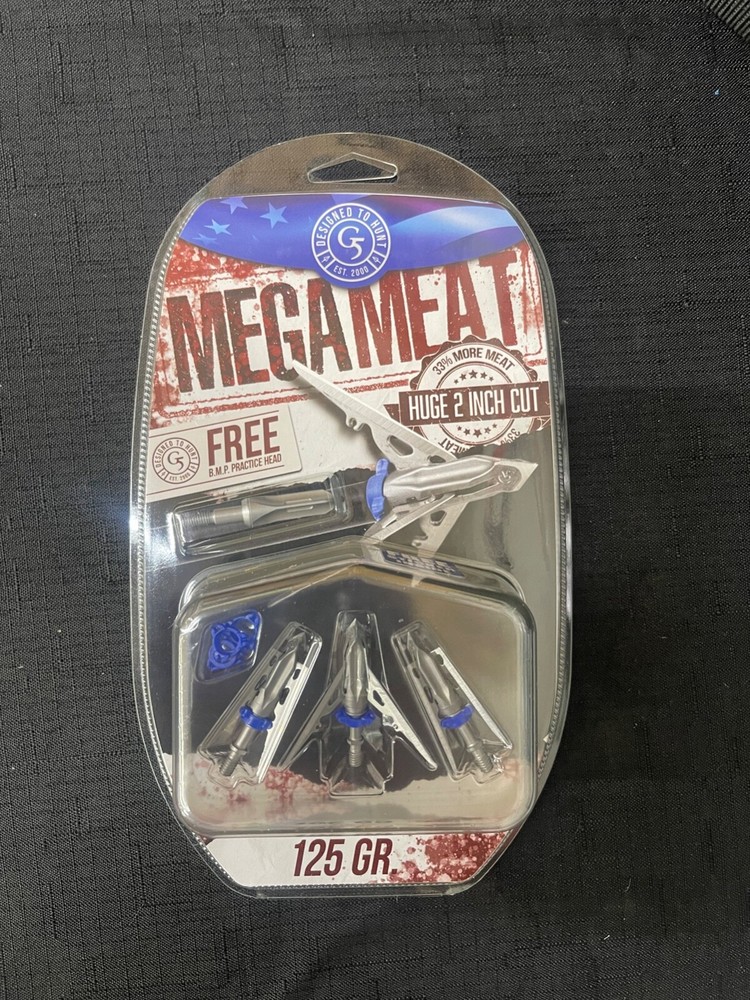 G5 Megameat 125 Grain 2″ Expandable Broadhead 3 Pack BRAND NEW