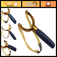 Heavy-Duty Slingshot with Metal Alloy Fork & Rubber Band – Outdoor Hunting Toy,