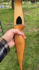 Bear Archery Black Bear Recurve Bow 60in 40lb @ 28in RH Wood Brown/Black