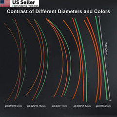 AKEPO Fiber Optic Sight Replacement φ 0.019″(0.5mm)*L 7.87″, Green,Orange,Red