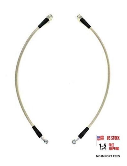 Universal Braided Stainless Brake Hoses Long with 10mm Banjo Hole 18 Inches
