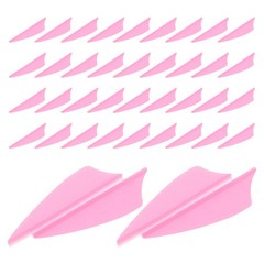 60 Pcs Plastic Arrow Fletching Shield Shape Vanes For Archery Shooting