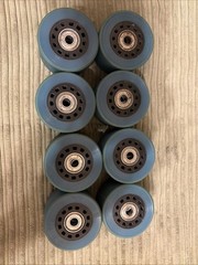Vintage 8 Hyper White Water Quad 62mm speed roller skating wheels Green/blue