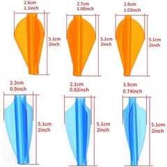 6X 1.75″ Arrow Vanes One-Piece Fletching 7.6mm 6mm 4mm Shaft Archery Bow Hunting