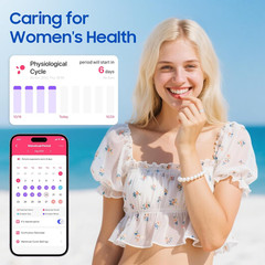 Smart Health Ring, Featuring Stress and Sleep Monitoring Functions, Compatible w