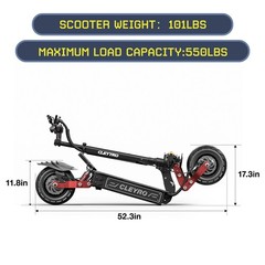 Electric Scooter Adult Folding E-Scooter 3000W Dual Motor 11″ Road Tire 60V 33Ah