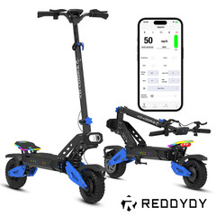Reddydy 2500W*2 Motors 60V 25Ah Electric Scooter Foldable 10.5″ E-Scooter 50MPH