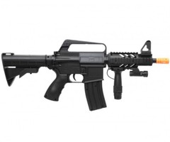 WELL 230 FPS M16 RIS CQB Spring Airsoft Rifle w/ Laser, Flashlight & Grip M16A5