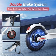 AOVOPRO White 350W 8.5′ Foldable Electric Scooter for Adults & Teens 21Miles