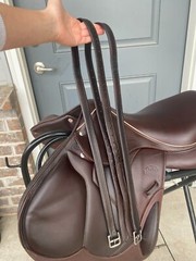 2017 Devoucoux Chiberta O Jump Saddle – 17″ Seat / 1AA Flap / Arcade Normale