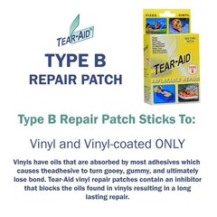 Tear-Aid Vinyl Inflatable Repair Kit, Yellow Box Type B, 1 Pack