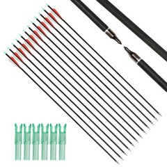 12pcs Archery 30″ inch Carbon Arrows SP500 Outdoor Bow Hunting Practice Target