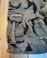 Mens Fort Bragg Shorts By Dye Precision, Olive/Black Camo, RipStop Cotton Sz 28