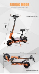 Electric Scooter for Adult 5600W Dual Motor 50MPH 60V 27AH Folding Fast Escooter
