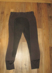 TUFFRIDER mens SZ 34 black COTTON FULL SEAT equestrian riding pants/breeches
