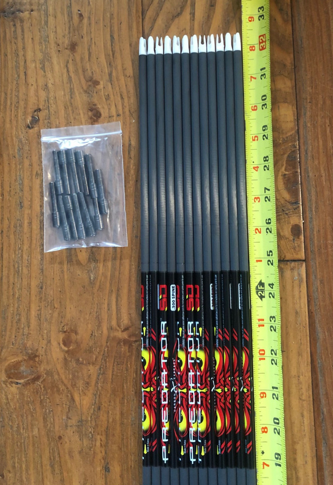 Carbon Express Arrows – Predator SD – 300 Spine – 12 PK MPN 51169 W/Inserts