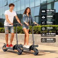 48V 30Ah Foldable Electric Scooter, 749W Off-Road Electric Scooter, 35-miles