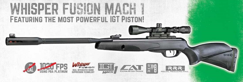 Gamo Whisper Fusion Mach 1 .177 Caliber 1020 fps Air Rifle w/3-9×40 Scope