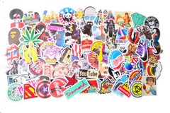 100 Pcs Funny Tags DC Vans Coal Bape Fashion Stickers Skateboard/Luggage/Laptop