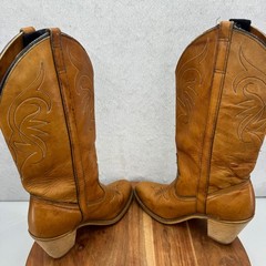 Dingo Women’s 5.5M Tan Leather Western Cowboy Boots Classic Country Style