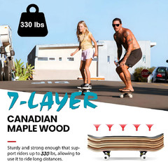 Pro Complete Skateboards for Beginners Girls Boys Kids Youths Teens Adults 31″X8