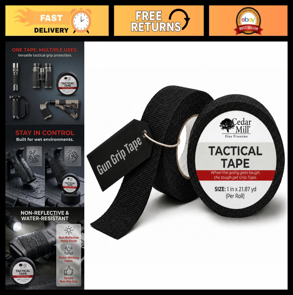 Water-Resistant Gun Grip Tape – Non-Slip Tactical Tape for Rifles & Shotguns