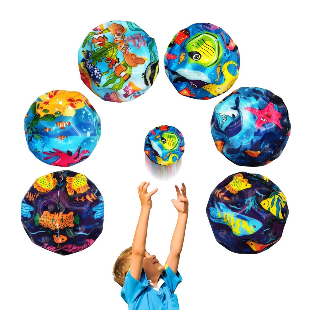 6 Pack Astro Jump Balls, Multicolored Spaceballs, Super High Bouncing Lightwe…