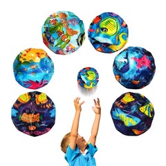 6 Pack Astro Jump Balls, Multicolored Spaceballs, Super High Bouncing Lightwe…
