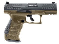 Umarex T4E Walther PPQ M2 .43 Cal FDE Paintball Pistol w/100 Rubber Balls & CO2