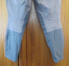 SIZE 28R WOMENS GRAY ARIAT ENGLISH HERITAGE KNEE PATCH BREECES WASTE 32″