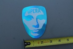 OPERA Skateboards Blue Silver White Ghost Original Z83A Skateboarding STICKER