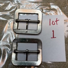NORTH & JUDD MANUFACTURING CO. Set Of Two Buckles NOS 2 1/4 Across 1.5 Inside