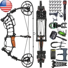 Compound Bow Kit Steel Ball Arrows 30-60lbs Dual-use Hunting Fishing Archery