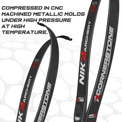 C1 Cornerstone Limbs Carbon Fiber 68″ @25H Recurve Bow ILF Limbs NIKA ARCHERY