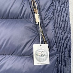 Samshield Chamonix Navy Puffer Vest Womens Small NWT Swarovski Crystal No Hood
