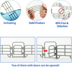 Kids Corral Fence Pasture Panel Gates Horse Farm Pretend Play Toy Gift