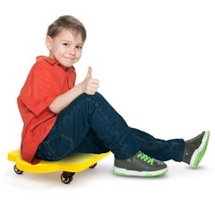 K-Roo Sports Kids Super Scooter Floor Roller Board 16.5″ x 11.5″ – Yellow