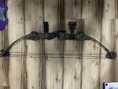 Camouflage Archery Compound Bow with Sight and Stabilizer, Camouflage & Black