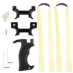 Double Heads Slingshot Catapult Sling Shot 2 Slingshot Head Hunting Steel Ball