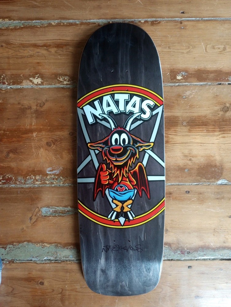 NATAS Kaupus Thumbs Up BLACK Signed Skateboard DECK Mark McKee Ltd. 200 panther