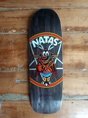 NATAS Kaupus Thumbs Up BLACK Signed Skateboard DECK Mark McKee Ltd. 200 panther