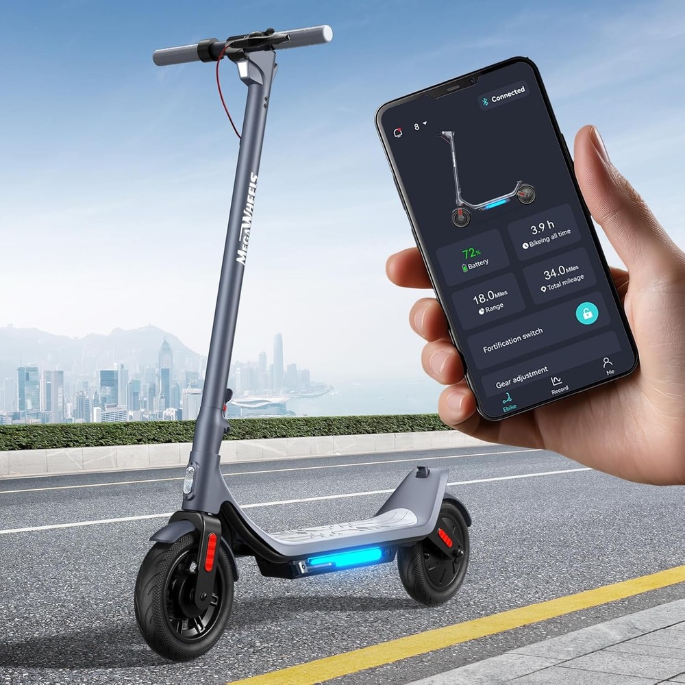 Electric Scooter Adults 25KM/H 31 Miles Range 10» 500W E-Scooter with APP US