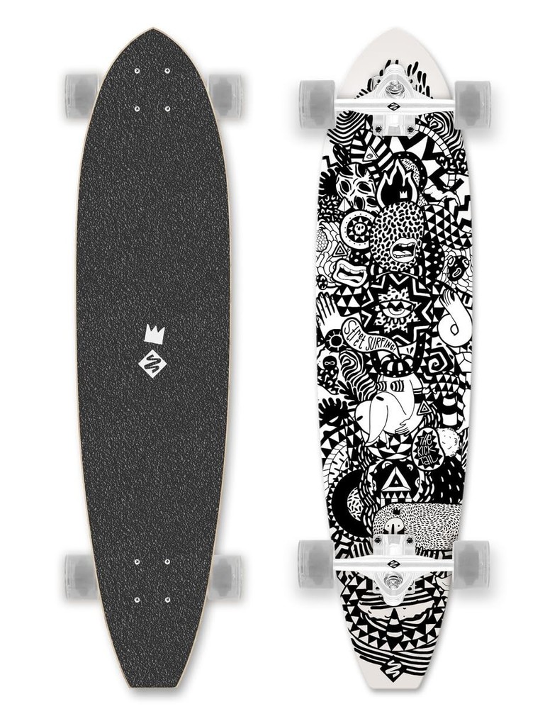 Streetsurfing None Street Surfing Kicktail Rumble Board Black 91 Cm 06-14