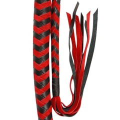 Cow Hide Leather BULL WHIP 04 Feet Long 12 Plaits Red/Black Indiana Jones Whip