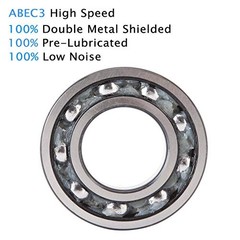 1/2 inch Bearings, 1/2 x1-1/8 x5/16 inch R8-2RS Double R8-2rs(10 Pack) 10