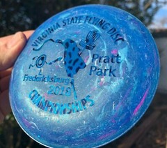 2018 Virginia States Blueberry Zing Swirl Rare Disc Golf (w/Frisbee Pin) #982