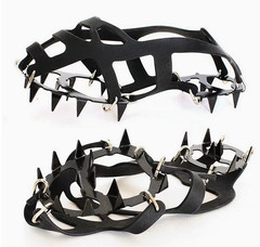 1 Pair 18 Teeth Crampons Fishing Snow Shoe Spiked Grips Cleats AntiSlip FF